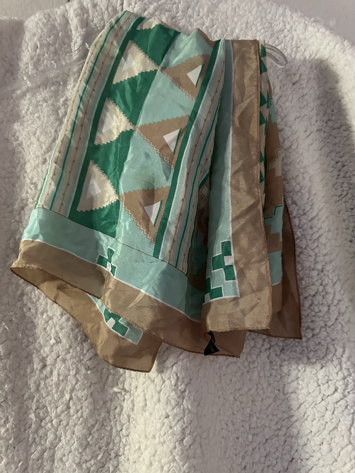 Silk Square Scarf Beautiful Shape Pattern Made In… - image 2