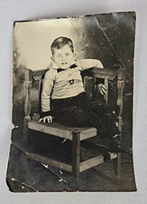 Vintage Antique 1900s Photo Little Boy ~ Young Gentleman 5" x 7" Retro