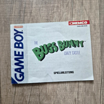 Kemco Spielanleitung The Bugs Bunny Crazy Castle für Nintendo Game Boy, Deutsch