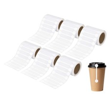 6Rolls Total 3000Pcs Tamper Evident Tape, 2.8x0.5Inch Tamper Proof Sticker,White