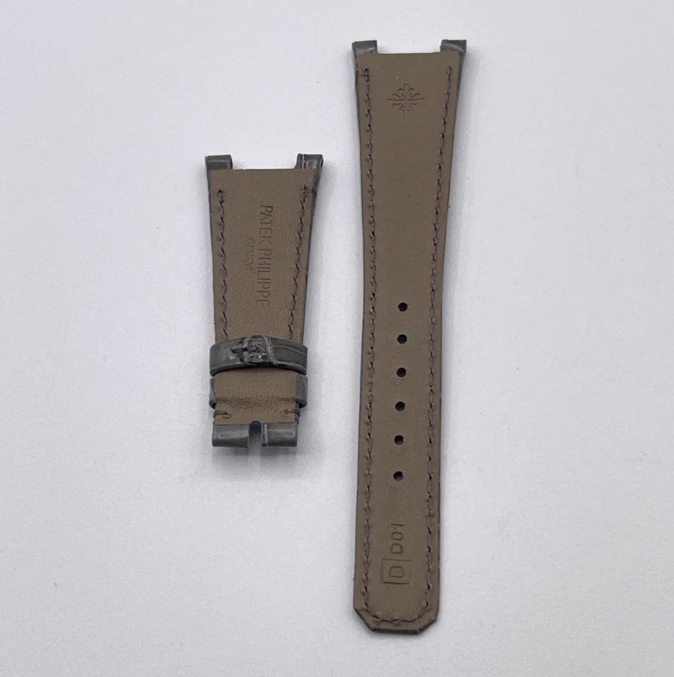 Patek Philippe Nautilus lady cinturino alligatore grigio grey strap 21/14mm Foto 3 de 4