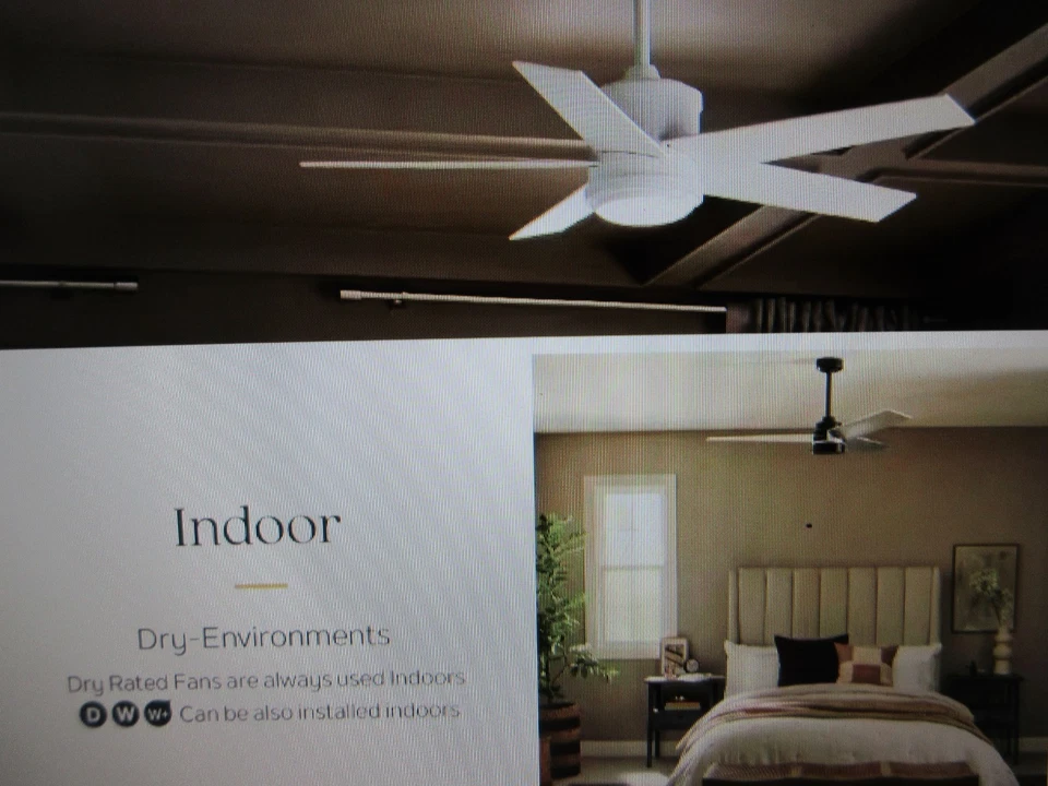 Kichler Volos 54 in. Matte White Low Profile Ceiling Fan with LED & Wall Control - Image 4 of 4