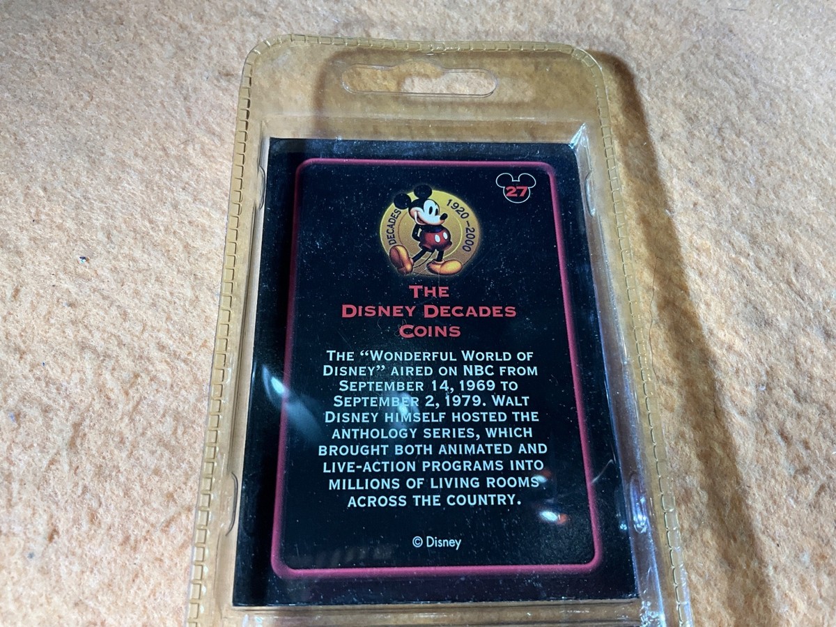 P13-43 DISNEY DECADES COIN - THE WONDERFUL WORLD OF DISNEY / 1969