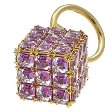 Swarovski Curiosa Purple Cocktail Ring, Size 55 (US 6.75)