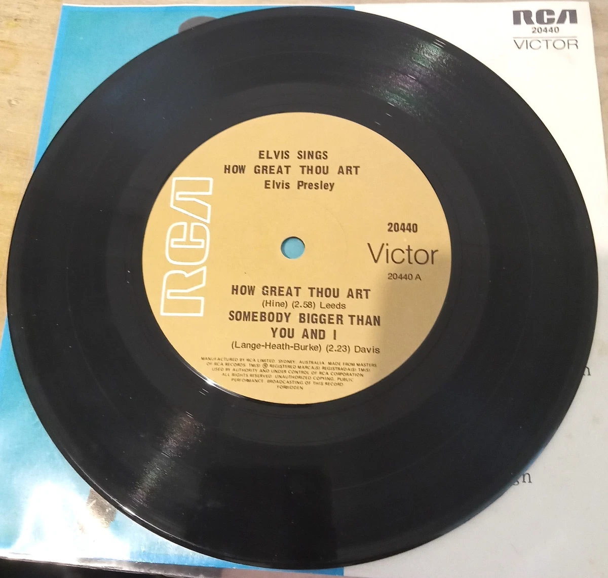 Elvis Presley-Elvis Sings How Great Thou Art-VINYL 7" EP in Plastic Sleeve