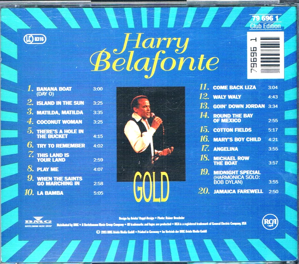 CD Harry Belafonte 20 Super Hits BMG - Bild 2 von 2