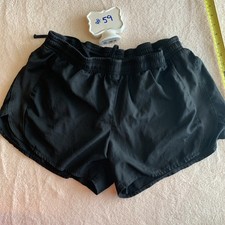 Woman  s Large 12-14 Black Danskin Athletic Workout Shorts Elastic w/ Drawstring