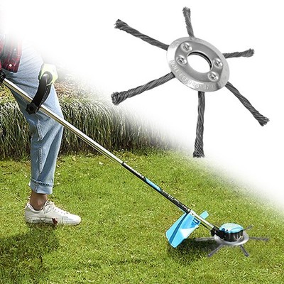 Wire Grass Trimmer Head Lawn Mower Brush Cutter Weed Eater Trimmer 6 Blades 7in