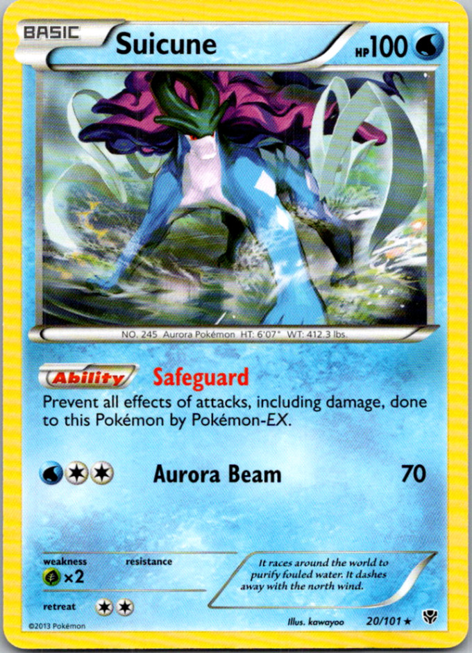 Suicune Rare Plasma Blast 20/101 NM