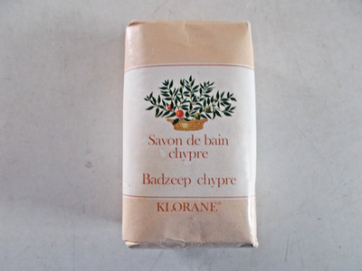 Vintage Klorane Bar Soap - Savon de Bain Chypre - HUGE 9 Ounce Bar NEW SEALED