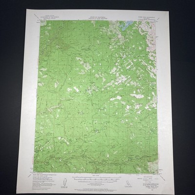Robbs Peak CA Quadrangle 1952 Topo Map California Vintage USGS