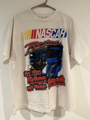 Delta Pro Weight NASCAR Racing Graphic White Cotton Crew Neck Tee Men's XL