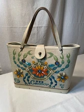 VTG Enid Collins Jeweled Zodiac Cancer Tote Handbag Purse