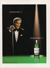 Tanqueray London Dry Gin 2002 Print Ad Tony Bennett Vintage Alcohol