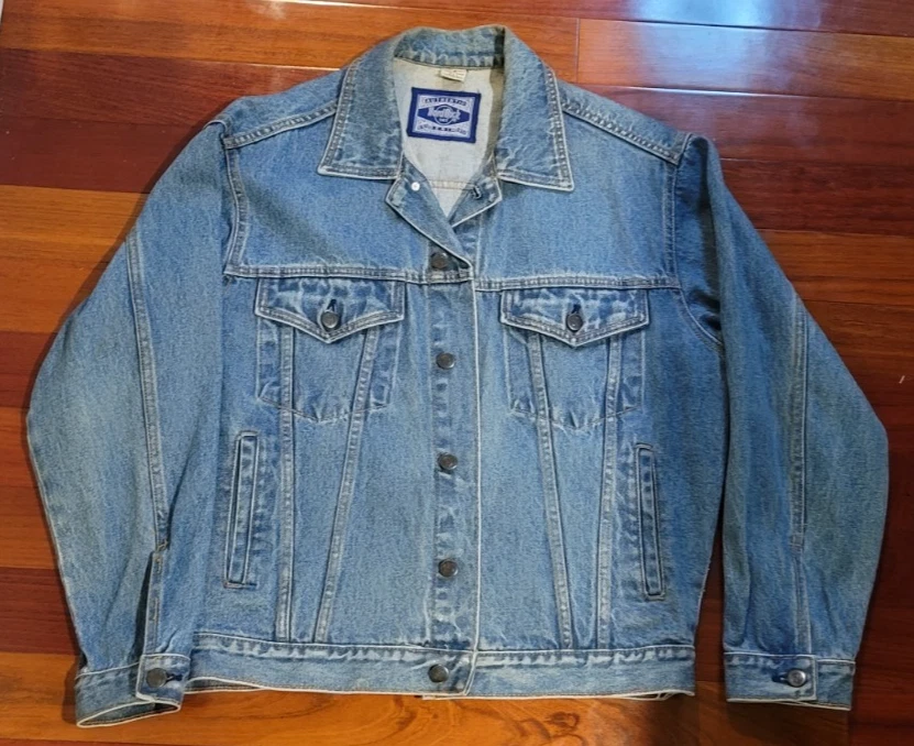 Vintage Hard Rock Cafe Orlando Denim Trucker Jacket Size Large Blue Medium Wash image 1