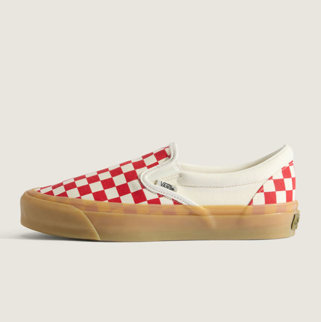 Vans Premium Classic Slip-On 98 tablero de ajedrez rojo blanco VN000E96BOP