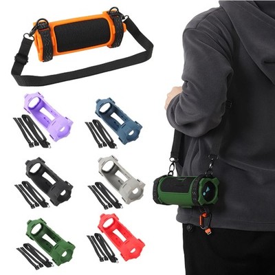 Silicone Protective Case Portable for JBL FLIP 7 Speaker Shoulder Carrying Cover