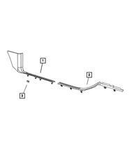 1DX69DX9AD 2013-18 DODGE RAM BLACK FRONT LEFT SCUFF PANEL