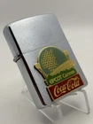 VINTAGE 1984 ZIPPO LIGHTER, EPCOT CENTRE COCA COLA EMBLEM, PREOWNED
