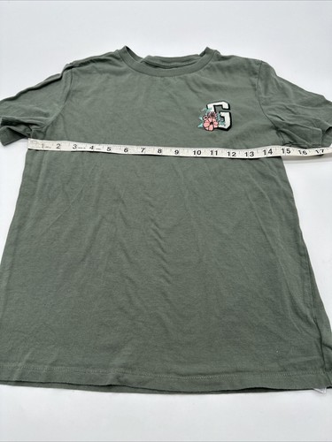 Gap Kids T-Shirt Youth Girl Large Green Solid Embroidered Logo..#12567 - Picture 4 of 7