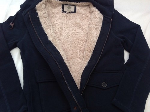 Timberland in Giacca morbido felpa in cotone pile Blu taglia blu di scuro Ladies 8 foderata Nwt Sq8pdS