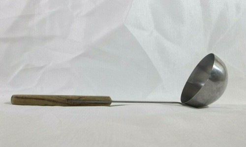 Vintage Barrett's Stainless Steel Advertising Ladle and Tongs with Wood Handles - Picture 4 of 12