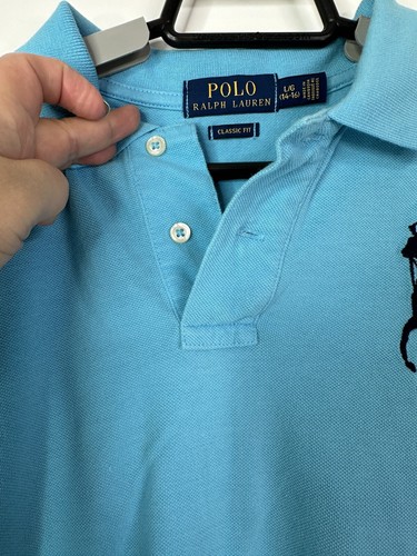 Ralph Lauren Polo Shirt Youth XL 18-20 Kids Big Pony Large 3 Classic Fit Blue - Picture 8 of 10