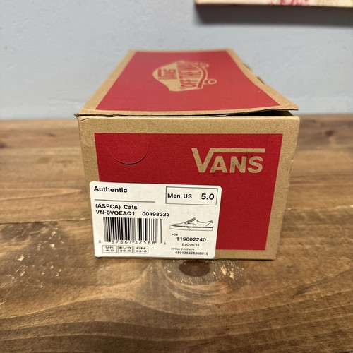 RAR 🔥🐈 VANS ASPCA Authentic Kitty Cats Print Unisex Sneaker Herren Größe 5