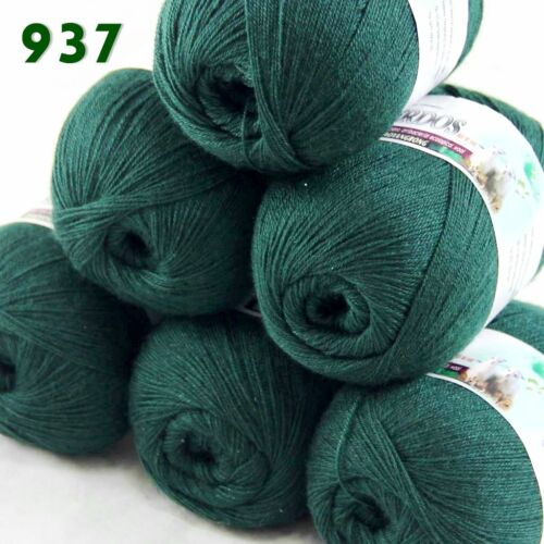 Sale 6 Ballsx50gr LACE Acrylic Wool Cashmere Rugs Hand Crocheted Yarn 37 - Afbeelding 1 van 10