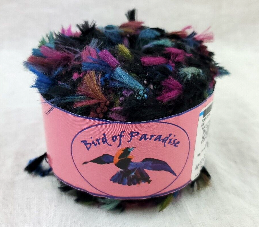 KFI Euro BIRD OF PARADISE Yarn #4 Lavender Pink Black Multi-Color 25 g ...