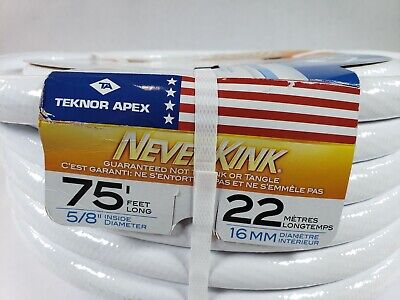 Teknor Apex 8602-75 NeverKink RV/Marine Hose - 5/8 x 75',White : Patio, Lawn & Garden