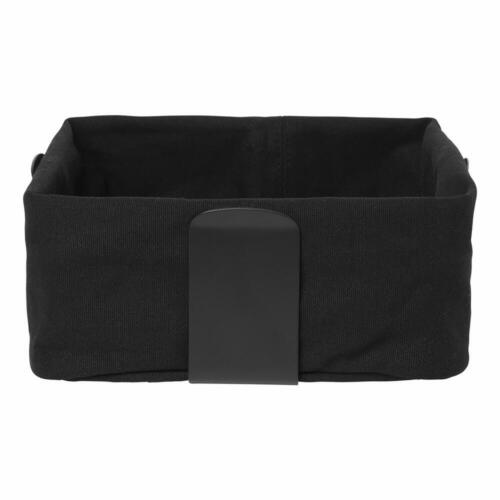 Cesta de pan Blomus Desa L, bolsa de tela en bastidor, cesta, acero, algodón, negro - Imagen 1 de 1