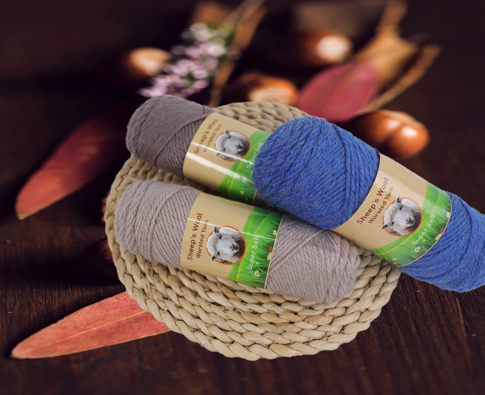 Hilo peinado de lana de oveja (paquete de 3) de Yonkey Monkey tejer y ganchillo Foto 4 de 4