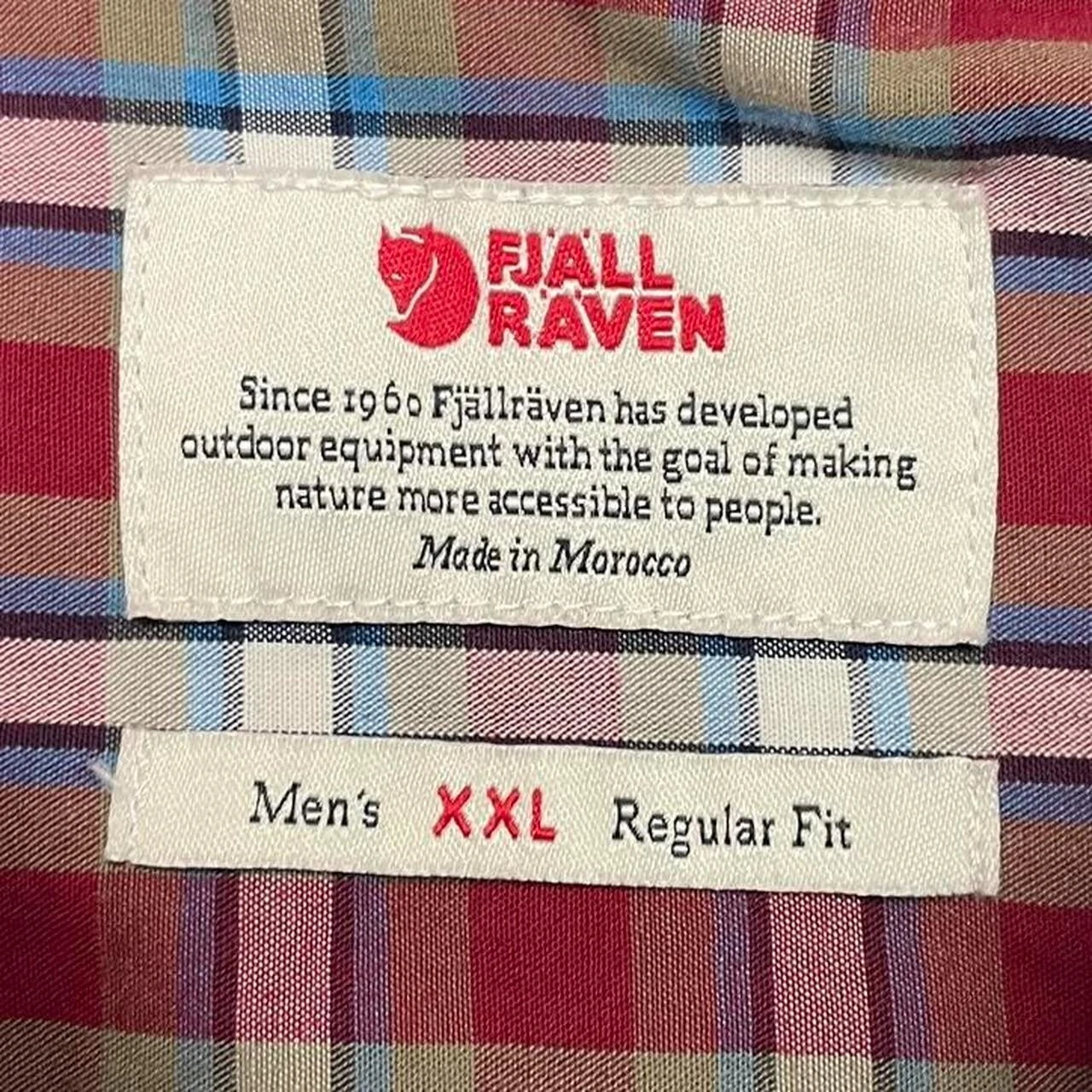 fjallraven plaid short sleeve button hiking outdoors shirt