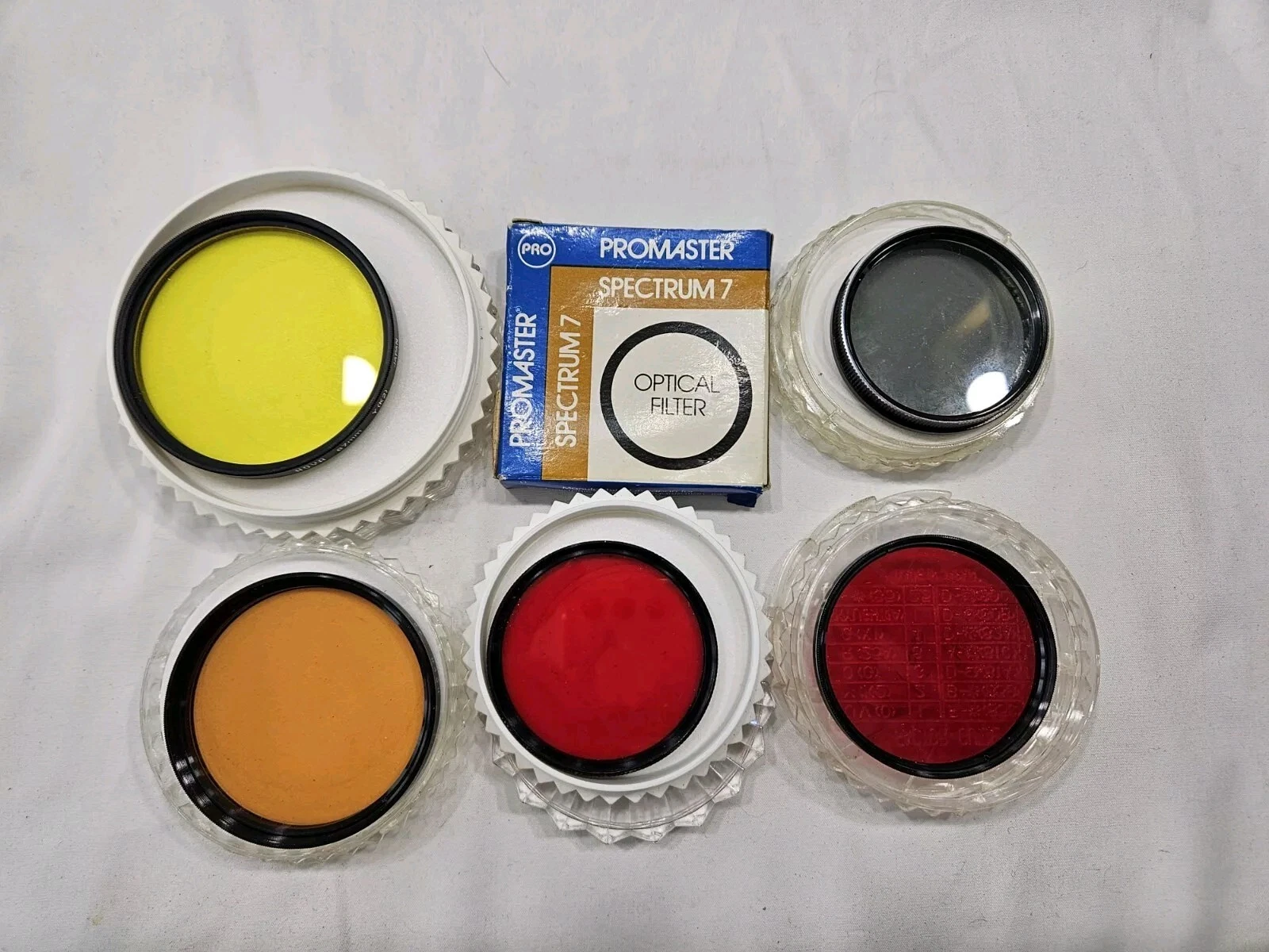 Lot Of Six Camera Filter Lenses Vemar Hoya Tiff Vivitar