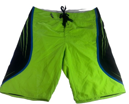 FOX Racing Lime Green/ Black Swim Board Shorts Size 34”Waist w Pocket.