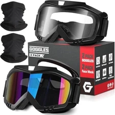 Motorcycle Goggles ATV Goggles, OTG Dirt Bike Goggles Dustproof UV400 Motocro...