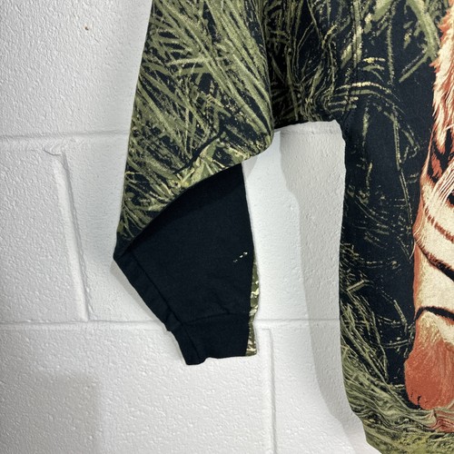 Vintage Radical Nature Tiger Sweatshirt Mens Medium XL All Over Front Print - Picture 8 of 21
