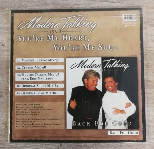 12" Maxi Single Colored Vinyl Modern Talking You're My Heart Soul 180g - BN58 - Picture 3 of 3