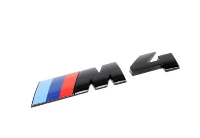 For BMW Genuine F82 F83 M4 Competition Trunk Lid M4 Emblem Badge Gloss BLACK