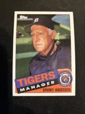 1985 Topps Baseball Card #307 Sparky Anderson HOF Detroit Tigers NmMt Free Ship!