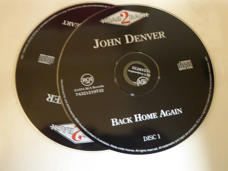 JOHN DENVER : Back Home Again / Seasons Of The Heart > EX (2CD) - Bild 2 von 3