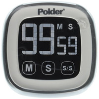 Polder Digital Touch Screen Timer, White Polder Digital Touch Screen Timer, White
