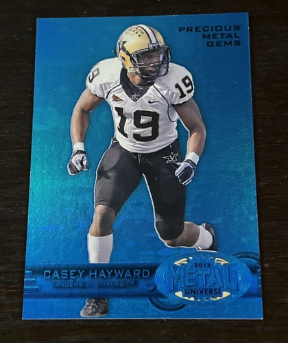 2012 Fleer Retro Universe Precious Metal Gems Blue Casey Hayward /50 Packers