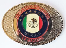 BRAND NEW DEPORTIVO CRUZ AZUL MEXICO LA MAQUINA SOCCER SPORT TEAM BELT BUCKLE