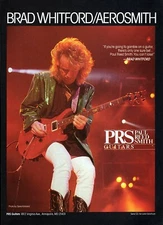 1988 Paul Reed Smith Guitars Brad Whitford Aerosmith Original Color Print Ad