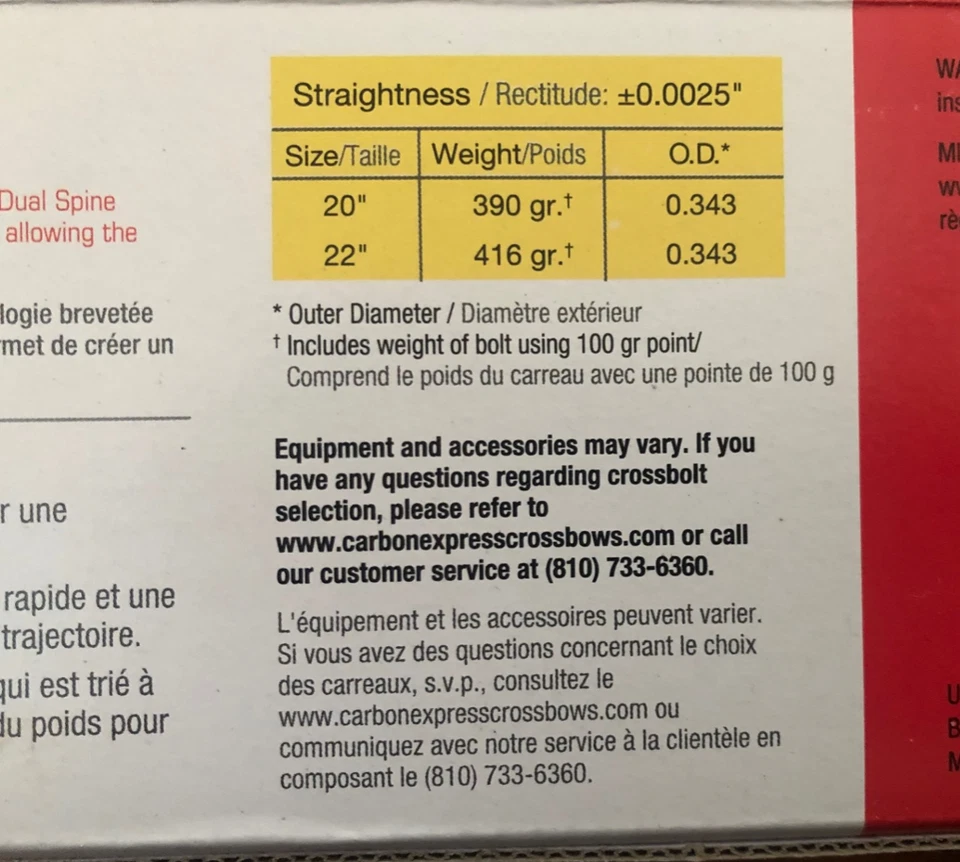 20 Inch Crossbow Bolts Carbon Express 52113 Maxima Hunter 20" Moon Nock 6 - PACK - Image 3 of 4
