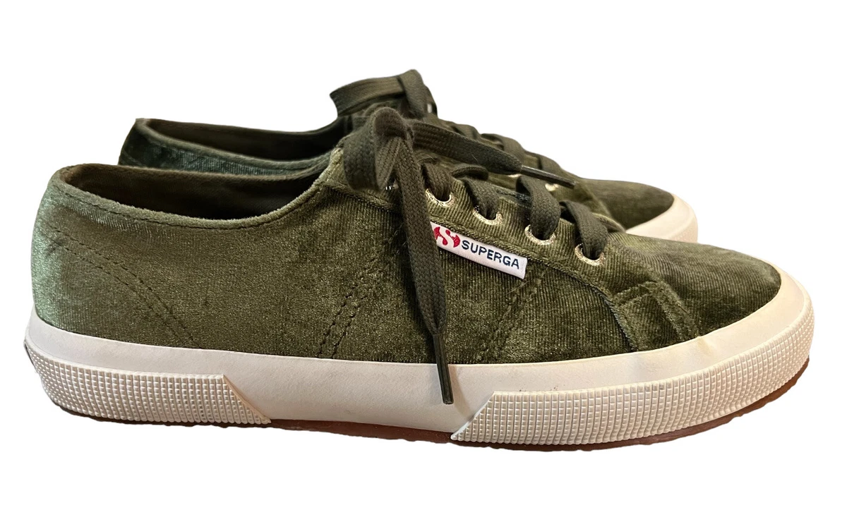 Superga green velvet clearance