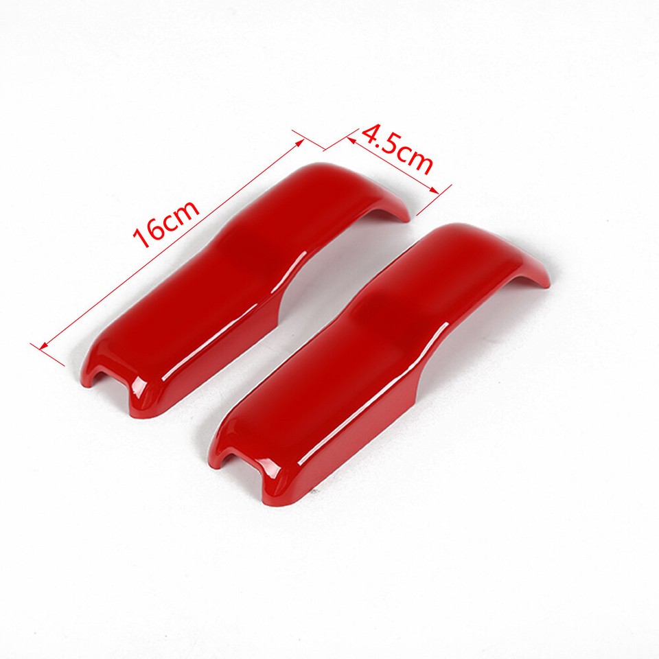 Cubiertas De Cerradura Del Capó Delantero En Rojo Para Jeep Wrangler JL Y Gladiator JT (2018-2023)