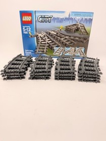 LEGO City Train Tracks Lot 7895 Switch Points + 16 Curved Tracks Bulk